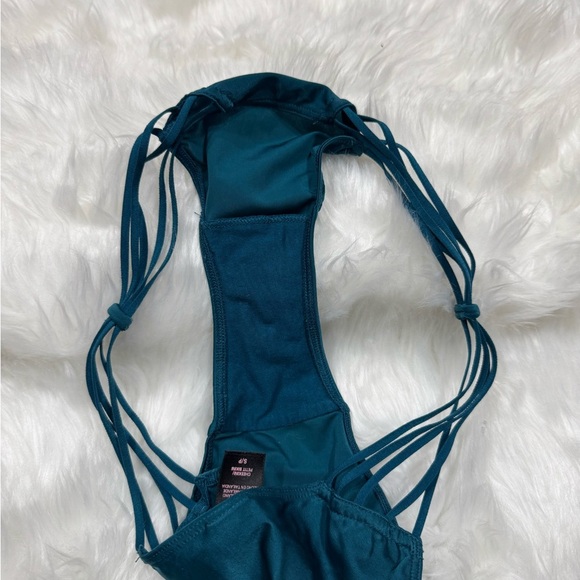 Discontinued Victorias Secret Teal Satin Panty - Picture 8 of 9